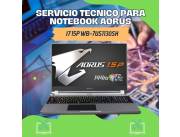 SERVICIO TECNICO PARA NOTEBOOK AORUS I7 15P WB-7US1130SH