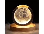 Lámpara LED de luna 3D cristal