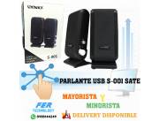 PARLANTE USB S-001 SATE