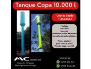 TANQUE COPA DE 10.000L C/OBRA CIVIL Y MONTAJE. CUOTAS DESDE 1.404.000G . PARA TODO EL PAIS