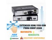 EXTENSOR HDMI/USB KVM FIBRA 1080P 20KM