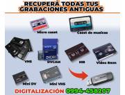 RESCATE SUS VIDEOS ANTIGUOS - VHS - MINI DV - VIDEO8 - HI8 - MINI VHS-