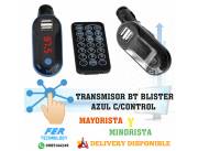 TRANSMISOR BT BLISTER AZUL CON CONTROL