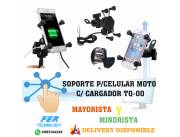 SOPORTE CELULAR MOTO CON CARGADOR TQ-004