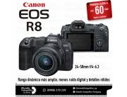 Cámara Canon EOS R8 Kit 24-50mm. Adquirila en cuotas!