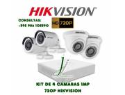 Kit de cámaras de seguridad Hikvision 720P