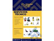 Servicio Técnico de máquinas y equipos construcción, jardinería y limpieza