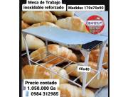 Mesa de Trabajo Inoxidable Reforzado medidas170x70x90 mesa inoxidable para panaderia