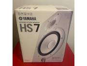 pair Yamaha HS-7 White Studio Monitors HS 7W in box
