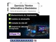 Servicio tecnico de electronica e informatica, venta de repuestos para impresoras