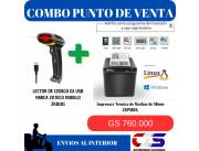 PUNTO DE VENTA COMBO LECTOR DE CODIGO +IMPRESORA TERMICA