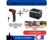 PUNTO DE VENTA COMBO LECTOR DE CODIGO D1 + IMPRESORA TERMICA