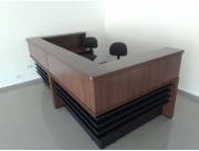 Mesa de recepción tipo u 300x150 cm