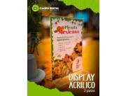 TABLE TENTS - DISPLAY ACRILICO DE 2 PATAS