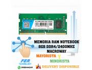 MEMORIA RAM NOTEBOOK 8GB DDR4/2400MHZ MACROWAY