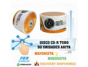 DISCO CD-R TUBO 50 UNIDADES ARITA