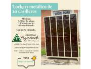 LOCKERS METALICO DE 20 CASILLEROS DISPONIBLE PARA ENTREGA INMEDIATA.