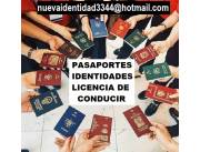Pasaportes identidad licencias de conducir