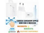 CABEZA CARGADOR APPLE 20W USB C MHJE3ZZ