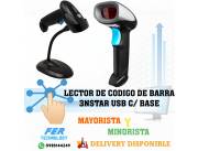 LECTOR DE CODIGO DE BARRA 3NSTAR USB C/ BASE