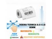 BOBINA TERMICA 8,0 X 3,8 80MM