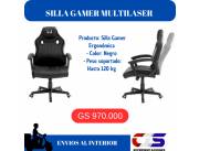 SILLA GAMER MULTILASER WARRIOR GA201 KARNA 120KG