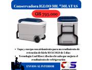 CONSERVADORA IGLOO 38 LITROS / 56 LATAS MAXCOLD C/RUEDA