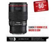 Lente Canon EF 100mm. F/2.8L Macro IS USM. Adquirila en cuotas!