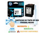 CARTUCHO DE TINTA HP 664 F6V29AL NEGRO