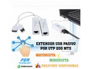 EXTENSOR USB PASIVO POR UTP 200 MTS