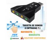 TARJETA DE SONIDO 2 ENTRADAS 7.1