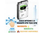 DISCO INTERNO 3.5 SEAGATE 2TB 7200 RPM NUEVO