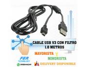 CABLE USB V3 CON FILTRO 1.8 METROS