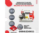 OVERLOCK INDUSTRIAL WILLPEX G3 CON MOTOR ELECTRÓNICO INCORPORADO AL CABEZAL