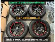 Oferta Llanta Deportiva nueva 16 5x114 con cubiertas impecables..