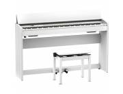 Roland F701 88-Key Modern Digital Piano with Stand and Bench (White