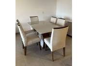 CONJUNTO MESA ABBA RAVENA 6 SILLAS