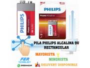 PILA PHILIPS ALCALINA 9V RECTANGULAR