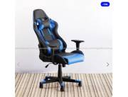 SILLA GAMER RESPALDO ALTO 100K AZUL (3263)