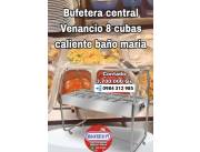 Bufetera caliente electrica venancio 8 bachas baño maria buffet caliente