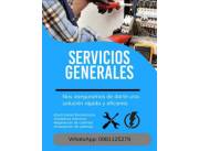 Servicios generales de Electricidad, plomería y herrería