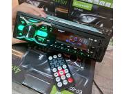 Ecopower Autoradio multicolor doble usb y bluetooth