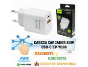 CABEZA CARGADOR 20W USB-C EP-7038