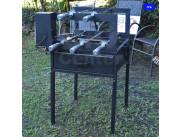 PARRILLA CHURRASQUERA GIRAGRILL MOVEL 5 ESPETOS