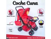 COCHE CUNA UNISEX CON MOSQUITERO Y BOLSO DE REGALO