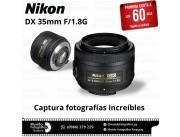 Lente Nikon DX 35mm. F/1.8G. Adquirila en cuotas!