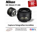 Lente Nikon DX 35mm. F/1.8G. Adquirila en cuotas!