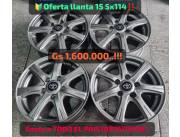 Llanta Deportiva 15 5x114 impecables