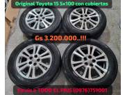 Llanta Original Toyota 15 5x100 con cubiertas