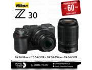 Cámara Nikon Z30 Kit 16-50mm + 50-250mm. Adquirila en cuotas!